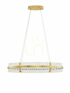 MAYO Luces Exclusivas LE44227 pendel, LED 45 W, 3500 K, guld, Ø90 cm small 0