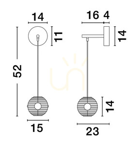 SECO Luces Exclusivas vägglampa LE44234 small 2