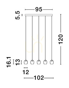 TOAY Luces Exclusivas taklampa LE44240 small 1