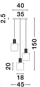 ORAN Luces Exclusivas taklampa LE44244 small 1