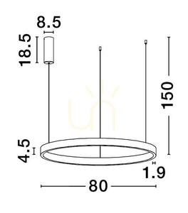 BARI taklampa från Luces Exclusivas LE44319 small 3