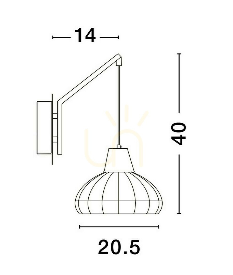 Förhandsvisning TACNA Luces Exclusivas vägglampa LE44360 TACNA Luces Exclusivas vägglampa LE44360