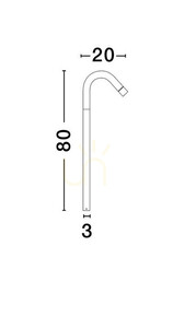 Luces Exclusivas QUIBDO LE73702 LED-pollare, svart, 80 cm, 5 W small 1