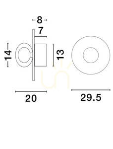 ASUNTA Luces Exclusivas vägglampa LE44855 small 3