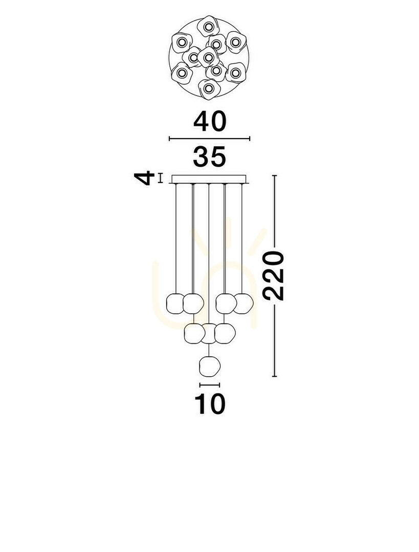 Display CHEPEN Luces Exclusivas taklampa LE44643 CHEPEN Luces Exclusivas taklampa LE44643
