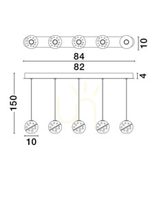 CUYO Luces Exclusivas taklampa LE44720 small 3