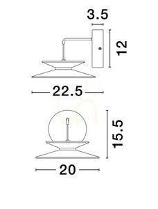 GUANAY vägglampa från Luces Exclusivas LE44745 small 1