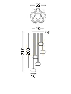 HUARMEY taklampa från Luces Exclusivas LE44844 small 1