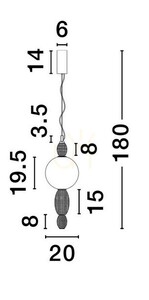 JOAQUIN Luces Exclusivas taklampa LE44546 3 JOAQUIN Luces Exclusivas taklampa LE44546 small 3