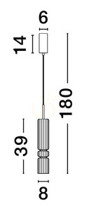 MONTERO Luces Exclusivas taklampa LE44590 small 3