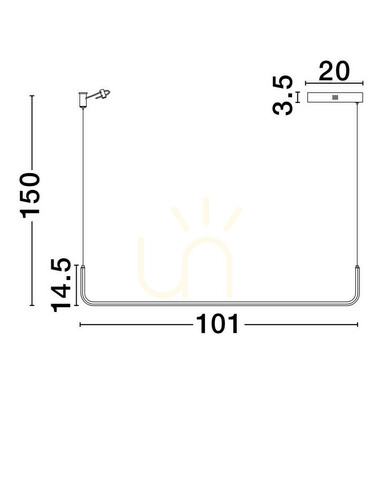 Kontrollera PIURA taklampa från Luces Exclusivas LE44815
