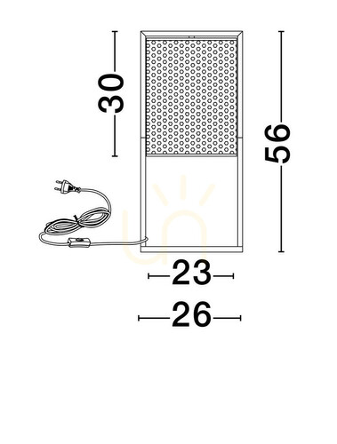 Kontrollera SECHURA bordslampa från Luces Exclusivas LE44863