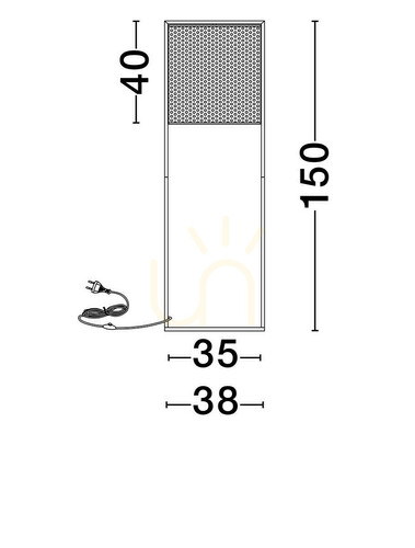 Kontrollera SECHURA golvlampa från Luces Exclusivas LE44864