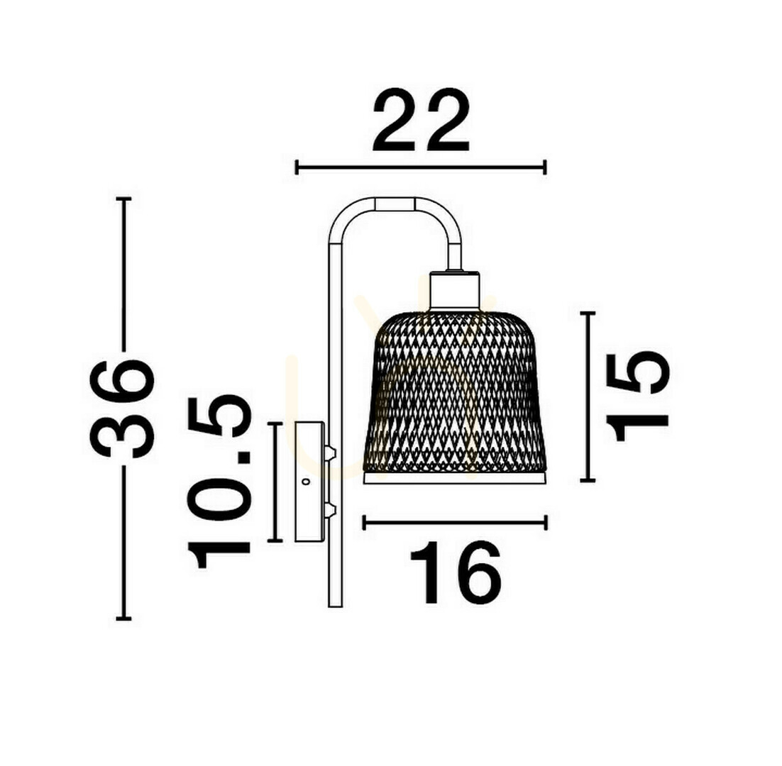 Display TALITAS Luces Exclusivas vägglampa LE44510 TALITAS Luces Exclusivas vägglampa LE44510