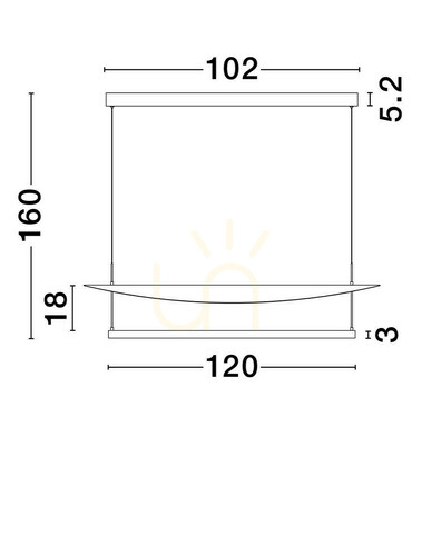 Kontrollera TIRAQUE taklampa från Luces Exclusivas LE44635
