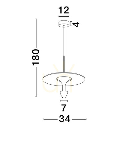 Kontrollera UCURENA Luces Exclusivas taklampa LE44640