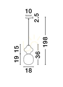 VILROSA Luces Exclusivas taklampa LE44556 small 3