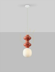 Vit VILROSA Luces Exclusivas LE44558 pendel i keramik och glas small 1