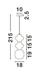 Vit VILROSA Luces Exclusivas LE44558 pendel i keramik och glas small 3