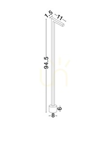 LED-pollare BERENDA Luces Exclusivas LE75142 rostfärgad 94,5 cm small 2