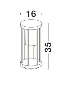 Luces Exclusivas MONTIVA LE75172 pollarlampa, antracit, 35 cm, E27 small 3