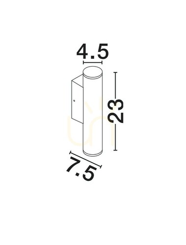 Kontrollera TERVONA vägglampa för utomhusbruk av Luces Exclusivas LE75240