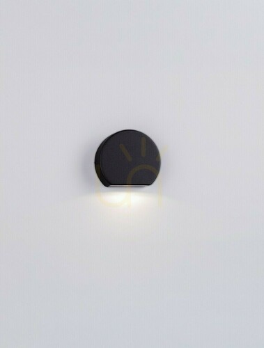 Kontrollera Luces Exclusivas SARDIRA LE75308 LED-vägglampa för utomhusbruk mattsvart 4 W 3000 K