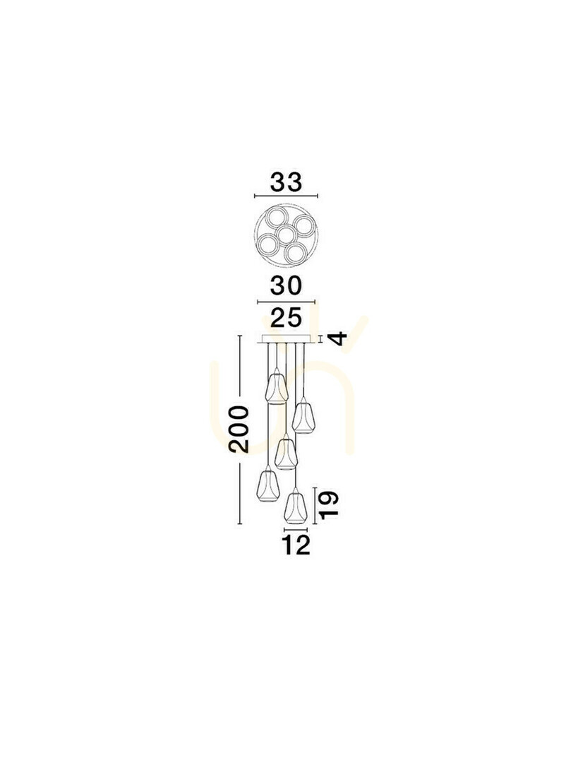 Display RORIZNO Luces Exclusivas taklampa LE45111 RORIZNO Luces Exclusivas taklampa LE45111