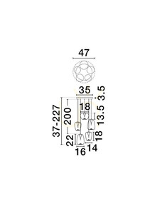 JAREVIA Luces Exclusivas taklampa LE45127 small 3