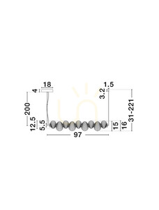 TANVERA Luces Exclusivas taklampa LE45209 3 TANVERA Luces Exclusivas taklampa LE45209 small 3