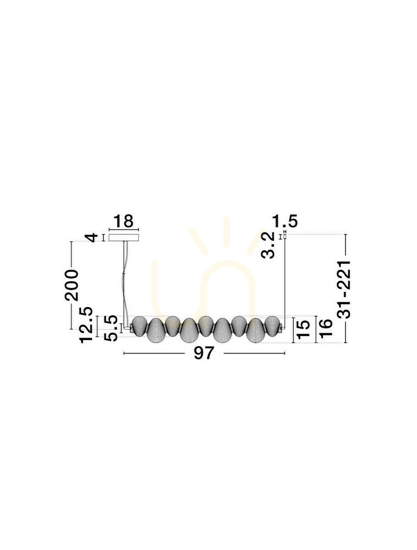 Display TANVERA Luces Exclusivas taklampa LE45209 TANVERA Luces Exclusivas taklampa LE45209