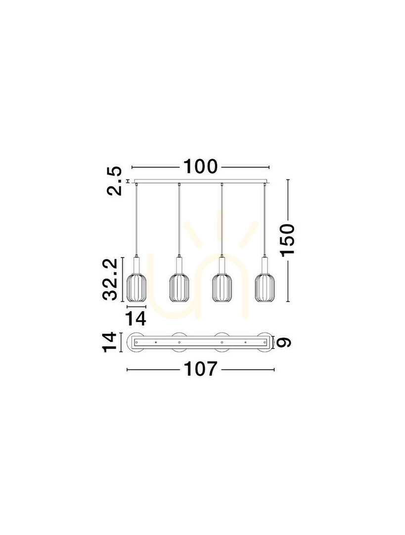 Display QUERISA taklampa från Luces Exclusivas LE45217 QUERISA taklampa från Luces Exclusivas LE45217