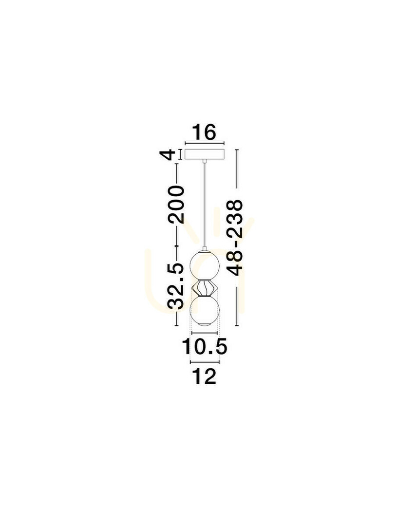 Display MONRETA Luces Exclusivas taklampa LE45230 MONRETA Luces Exclusivas taklampa LE45230