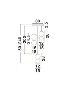 JORELIA Luces Exclusivas taklampa LE45258 small 1