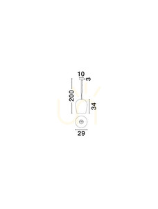 Luces Exclusivas PLONZIE LE45287 pendellampa i betong, röd, E27, 29 cm small 3