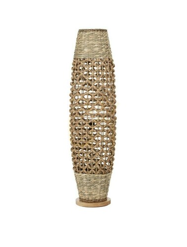 Kontrollera ZALMONTE flätad golvlampa, vattenhyacint, 119 cm, E27