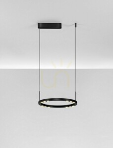 CARENSO LED-pendellampa Luces Exclusivas LE45405, svart ring Ø40 cm, 3000 K small 3