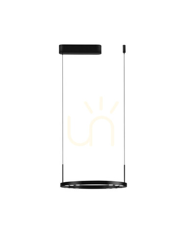 Kontrollera CARENSO LED-pendellampa Luces Exclusivas LE45405, svart ring Ø40 cm, 3000 K