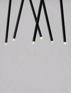 Luces Exclusivas NOVENCIO LE45465 hänglampa, 6 stavar, svart, LED 17 W 3000 K small 3