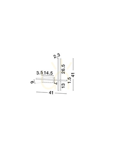 Kontrollera CATERVO Luces Exclusivas vägglampa LE45471