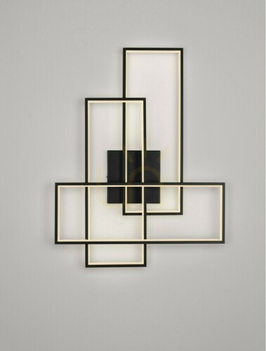 Kontrollera Luces Exclusivas DENVERA LE45478 svart LED-vägglampa 48 W