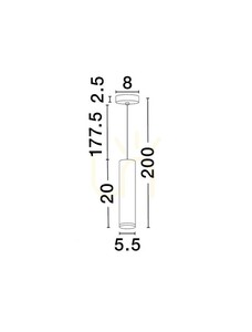Vit pendellampa Luces Exclusivas ZENFARO GU10 LE45672 small 3