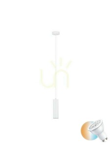 Vit pendellampa Luces Exclusivas ZENFARO GU10 LE45672 small 0