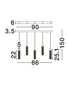 ALBAL Luces Exclusivas taklampa LE45733 small 3