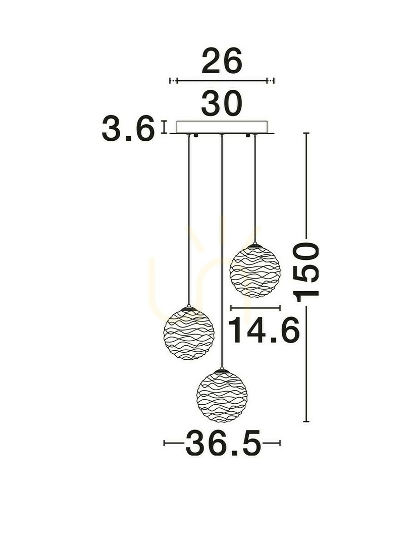 Kontrollera ALBORA Luces Exclusivas taklampa LE45743 ALBORA Luces Exclusivas taklampa LE45743