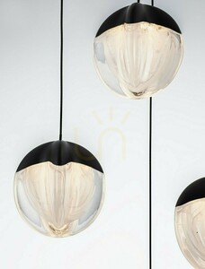 Luces Exclusivas ALCUDIA LE45755 svart LED-pendellampa 25 W 3000 K 33 cm small 3