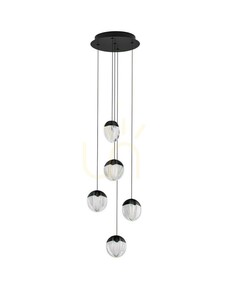 Luces Exclusivas ALCUDIA LE45755 svart LED-pendellampa 25 W 3000 K 33 cm small 0
