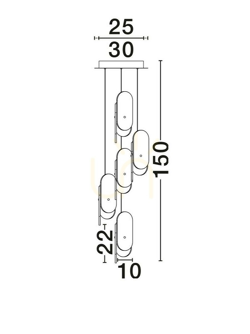 Display BOSSOST Luces Exclusivas taklampa LE45955. BOSSOST Luces Exclusivas taklampa LE45955.