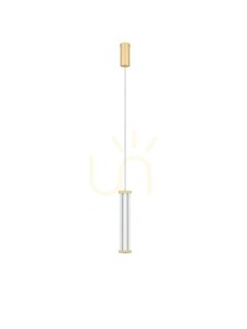 Luces Exclusivas CONIL LE45980 pendellampa, akrylcylinder, LED 6 W, 398 lm, 2700 K, guld, 200 cm small 0