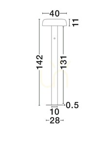 Golvlampa DORRIA vinröd LED 3000K Luces Exclusivas LE46014 small 6